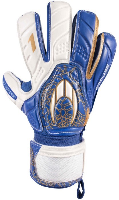 Перчатки вратарские HO SOCCER ONE FLAT HIGH BLUE  051.0710